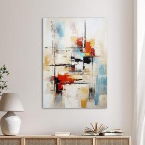 Πίνακας σε καμβά Abstract lines and squares II Καμβάς τελαρωμένος Όψη 1