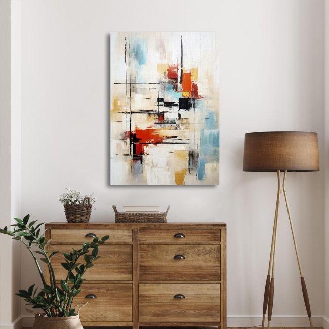 Canvas print Abstract lines and squares II Framed canvas View 2