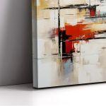Πίνακας σε καμβά Abstract lines and squares II Καμβάς τελαρωμένος Όψη 5
