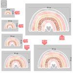 Wooden figure rainbow watercolor