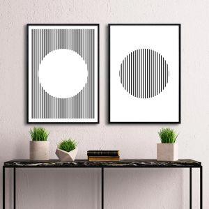 Geometric Cirlce II αφίσα πόστερ δίπτυχο  Αφίσα πόστερ με μαύρη κορνίζα