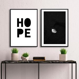 Hope αφίσα πόστερ δίπτυχο  Αφίσα πόστερ με μαύρη κορνίζα