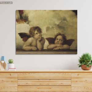 Canvas printOffer 100x70cm Winged angels, Raphael