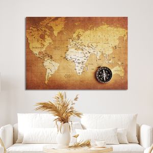 Πίνακας σε καμβά Παγκόσμιος χάρτης