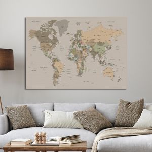 Canvas print World map (World map) IV