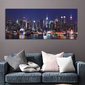 Canvas print Manhattan skyline panorama, panoramic
