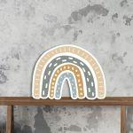 Wooden printed figure , Rainbow art III