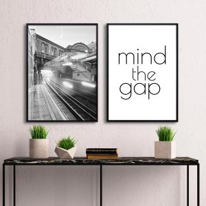 Poster Mind the gap, diptych