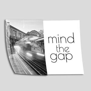 Poster Mind the gap, diptych 2