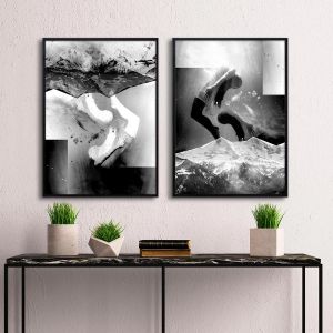 Poster Mountain dive, diptych