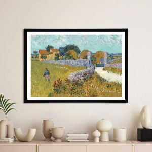 Αφίσα Farmhouse in Provence Van Gogh  Αφίσα πόστερ με μαύρη κορνίζα
