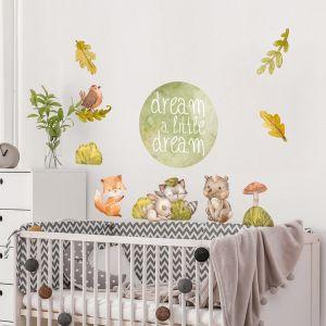 Wall stickers watercolor, Cute forest animals 2