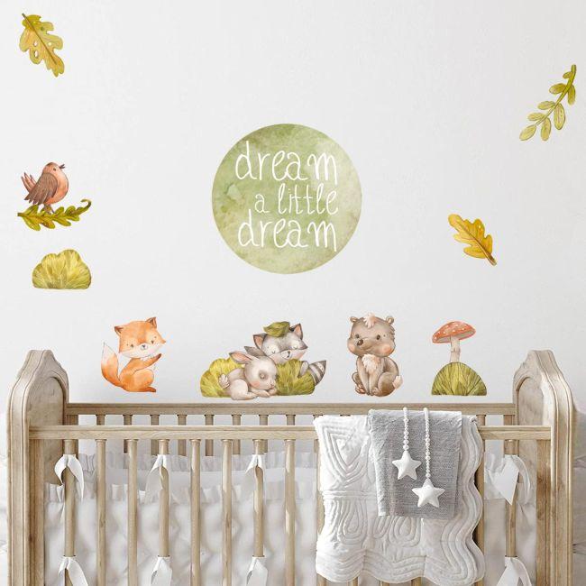 Wall stickers watercolor, Cute forest animals