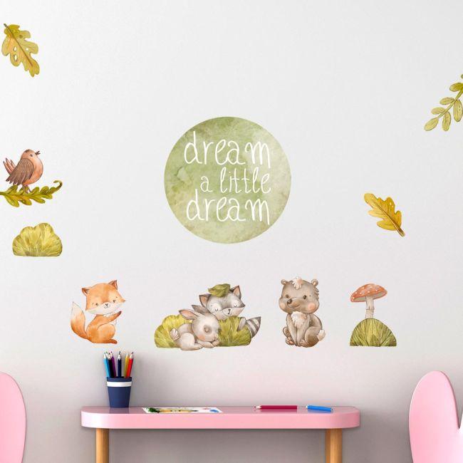 Wall stickers watercolor, Cute forest animals