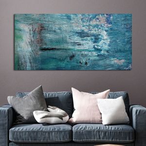Canvas print Blue abstract, panoramic