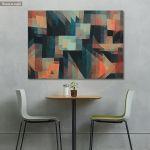 Canvas print, Gradation, red-green, Klee P.