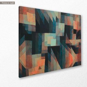 Canvas print, Gradation, red-green, Klee P. 2