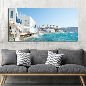 Canvas print Mykonos view, panoramic