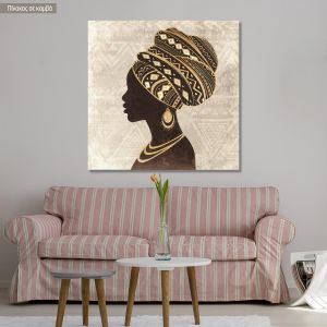 Πίνακας σε καμβά African woman profile