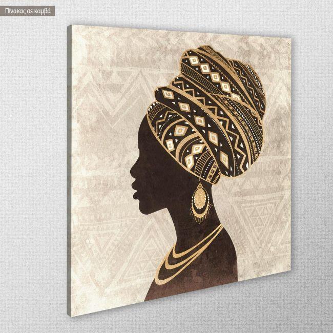 Πίνακας σε καμβά African woman profile