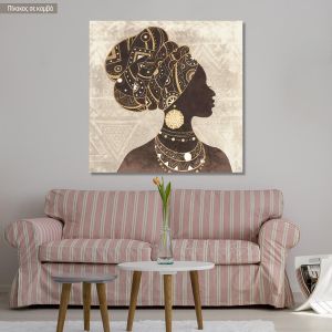 Πίνακας σε καμβά African woman profile II