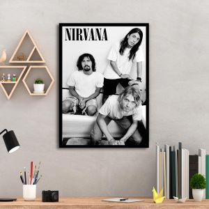 Nirvana αφίσα κάδρο  Αφίσα πόστερ με μαύρη κορνίζα, 1