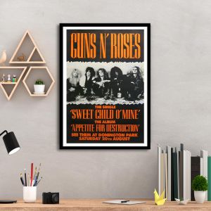 Guns n Roses αφίσα κάδρο  Αφίσα πόστερ με μαύρη κορνίζα