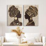 Canvas print African women, two panels