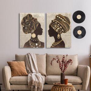 Canvas print African women, two panels 2