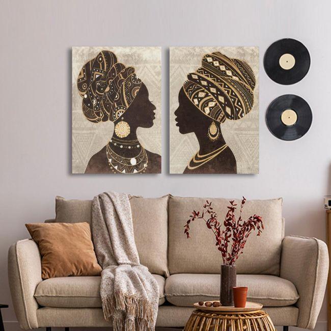 Canvas print African women, two panels