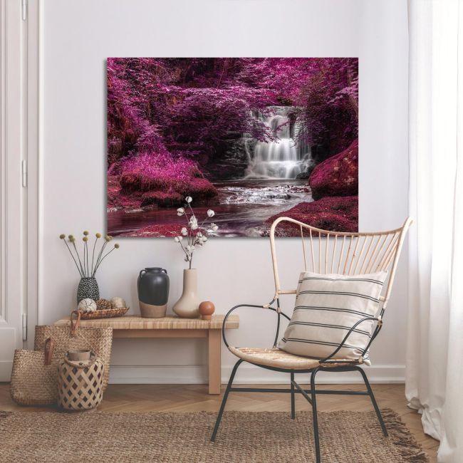 Canvas print Alternate colored surreal waterfall