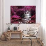 Canvas print Alternate colored surreal waterfall