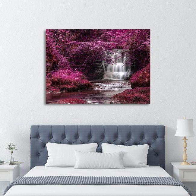 Canvas print Alternate colored surreal waterfall