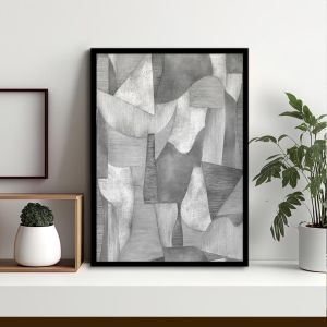 Abstract gray forest αφίσα κάδρο  Αφίσα πόστερ με μαύρη κορνίζα