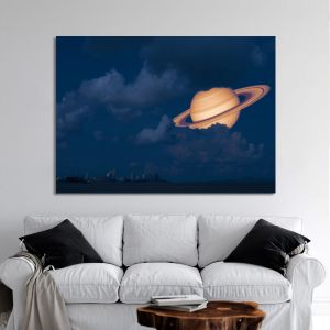 Canvas print Saturn near Earth