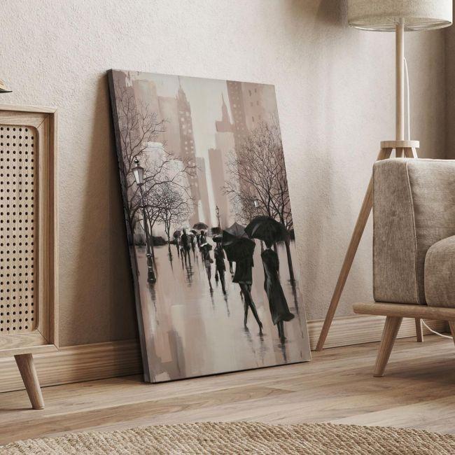 Canvas print Autumn evening in the city II