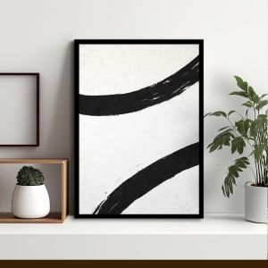 Abstract curved lines III αφίσα κάδρο  Αφίσα πόστερ με μαύρη κορνίζα