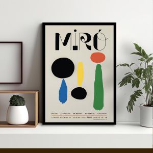 Αφίσα Έκθεσης Lithographie I Miro J αφίσα κάδρο  Αφίσα πόστερ με μαύρη κορνίζα