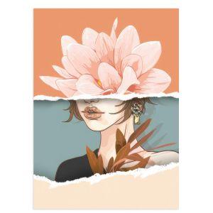 Mixed media portrait αφίσα κάδρο  Αφίσα πόστερ με μαύρη κορνίζα 2