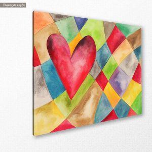 Πίνακας σε καμβά Happiness water colors Καμβάς τελαρωμένος Όψη 1 2