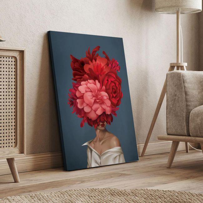 Πίνακας σε καμβά Red flowered Inner Beauty Καμβάς τελαρωμένος, 4