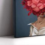 Canvas print Red flowered Inner Beauty