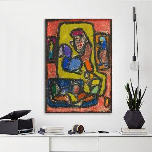 Πίνακας ζωγραφικής Composition with yellow shape Hölzel A. Καμβάς τελαρωμένος, 1