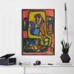 Πίνακας ζωγραφικής Composition with yellow shape Hölzel A. Καμβάς τελαρωμένος, 1