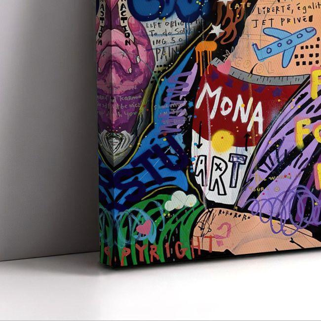 Canvas print Mona Lisa graffiti I