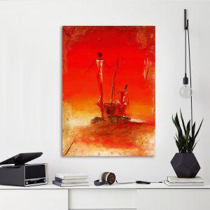 Canvas print, Sunset in Africa II, vertical