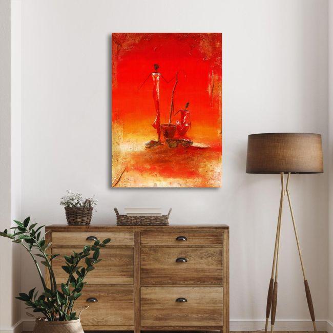 Canvas print, Sunset in Africa II, vertical