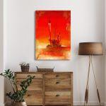 Canvas print, Sunset in Africa II, vertical