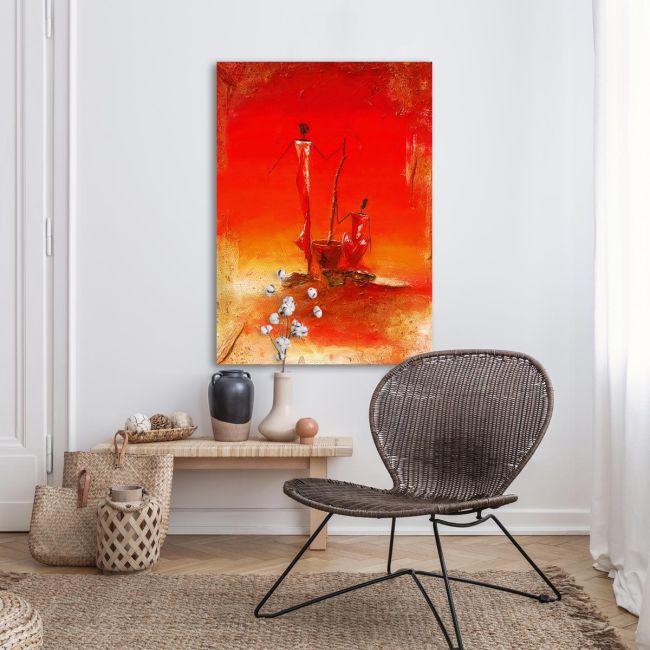 Canvas print, Sunset in Africa II, vertical