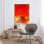 Canvas print, Sunset in Africa II, vertical